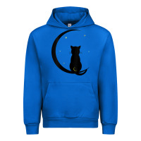 Cobalt womens double moon cat Urban Hoodie - linhVisuals