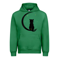 Emerald womens double moon cat Urban Hoodie - linhVisuals