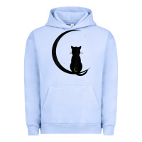 Pigment Grape Ice womens double moon cat Urban Hoodie - linhVisuals