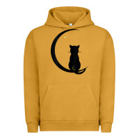 Pigment Peanut Butter womens double moon cat Urban Hoodie - linhVisuals