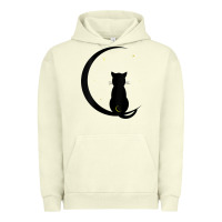 Pigment Pistachio womens double moon cat Urban Hoodie - linhVisuals