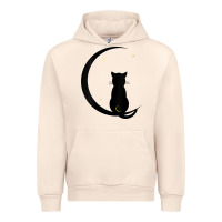 Womens Double Moon Cat Urban Hoodie | Teevron