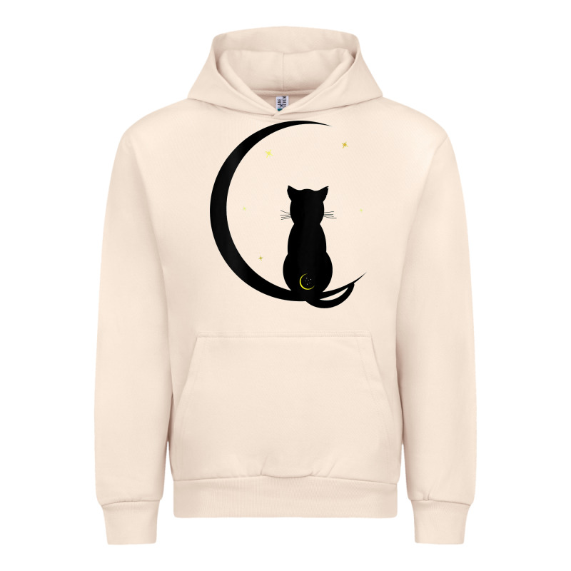 Womens Double Moon Cat Urban Hoodie by linhVisuals | Teevron