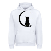 White womens double moon cat Urban Hoodie - linhVisuals
