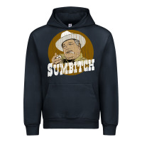 Navy sumbitch distressed Urban Hoodie - linhVisuals
