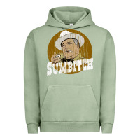 Pigment Oil Green sumbitch distressed Urban Hoodie - linhVisuals