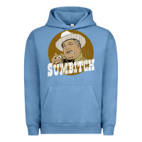 Pigment Pebble Blue sumbitch distressed Urban Hoodie - linhVisuals