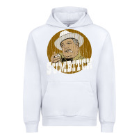 White sumbitch distressed Urban Hoodie - linhVisuals
