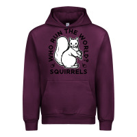 Mauve Wine who run the world squirrels Urban Hoodie - linhVisuals