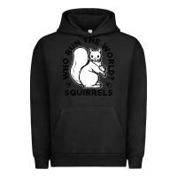 Pigment Black who run the world squirrels Urban Hoodie - linhVisuals