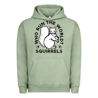 Pigment Oil Green who run the world squirrels Urban Hoodie - linhVisuals