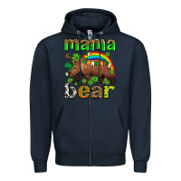 Navy st patricks mama  bear Zipper Hoodie - AdoDesignShop