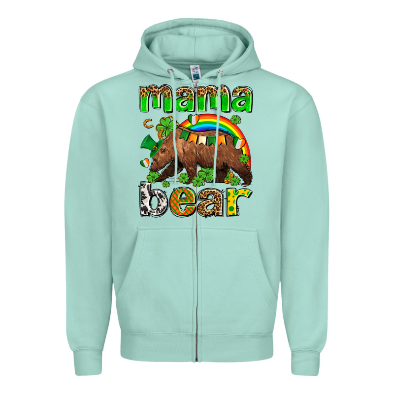 St Patricks Mama  Bear Zipper Hoodie by AdoDesignShop | Teevron