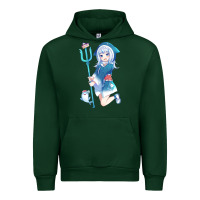 Forest Green Gawr Gura Urban Hoodie - linhVisuals