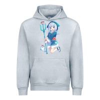 Heather Grey Gawr Gura Urban Hoodie - linhVisuals