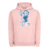 Pigment Salmon Gawr Gura Urban Hoodie - linhVisuals