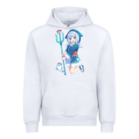White Gawr Gura Urban Hoodie - linhVisuals