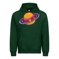 Forest Green Burger  Saturn Urban Hoodie - linhVisuals