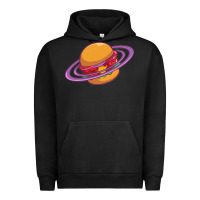 Pigment Black Burger  Saturn Urban Hoodie - linhVisuals