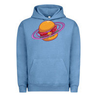 Pigment Pebble Blue Burger  Saturn Urban Hoodie - linhVisuals