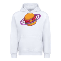 White Burger  Saturn Urban Hoodie - linhVisuals
