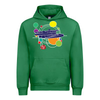 Emerald retro graphic design   frank lloyd wright Urban Hoodie - linhVisuals