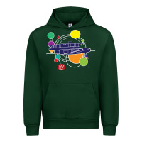 Forest Green retro graphic design   frank lloyd wright Urban Hoodie - linhVisuals