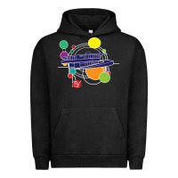 Pigment Black retro graphic design   frank lloyd wright Urban Hoodie - linhVisuals