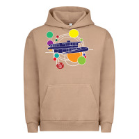 Pigment Burro retro graphic design   frank lloyd wright Urban Hoodie - linhVisuals