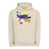 Pigment French Oak retro graphic design   frank lloyd wright Urban Hoodie - linhVisuals