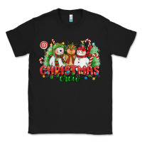 Black christmas crew polar bear reindeer and snowman Classic Tee - CowGirlArtShop