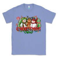 Colony Blue christmas crew polar bear reindeer and snowman Classic Tee - CowGirlArtShop