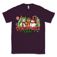 Plum christmas crew polar bear reindeer and snowman Classic Tee - CowGirlArtShop
