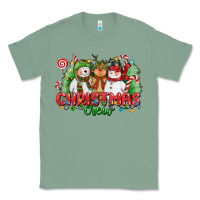 Sage christmas crew polar bear reindeer and snowman Classic Tee - CowGirlArtShop