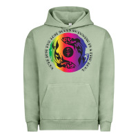 Pigment Oil Green two lost souls swimming in a fish bowl Urban Hoodie - linhVisuals