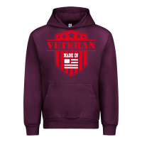 Mauve Wine veteran made in usa   military Urban Hoodie - linhVisuals