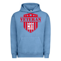 Pigment Pebble Blue veteran made in usa   military Urban Hoodie - linhVisuals