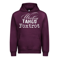 Mauve Wine wtf in military speak   saying Urban Hoodie - linhVisuals