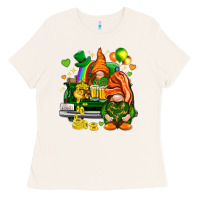 Bone St. Patrick's Day gnomies with heart Ladies Tee - HowdyJamesFarm