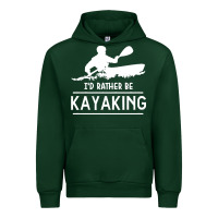 Forest Green kayaking t  shirt i' d rather be at the lake kayaking t  shirt Urban Hoodie - linhVisuals