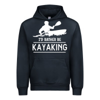 Navy kayaking t  shirt i' d rather be at the lake kayaking t  shirt Urban Hoodie - linhVisuals
