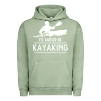 Pigment Oil Green kayaking t  shirt i' d rather be at the lake kayaking t  shirt Urban Hoodie - linhVisuals