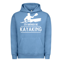 Pigment Pebble Blue kayaking t  shirt i' d rather be at the lake kayaking t  shirt Urban Hoodie - linhVisuals