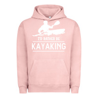 Pigment Salmon kayaking t  shirt i' d rather be at the lake kayaking t  shirt Urban Hoodie - linhVisuals