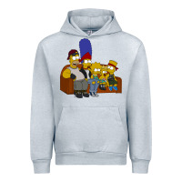 Heather Grey simpson family Urban Hoodie - linhVisuals