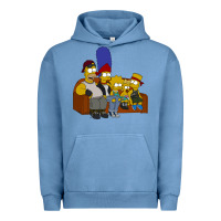 Pigment Pebble Blue simpson family Urban Hoodie - linhVisuals