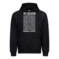 Black JOY DIVISION - UNKNOWN PLEASURES Urban Hoodie - linhVisuals