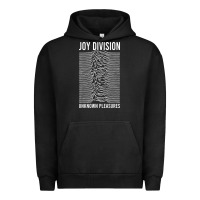 Pigment Black JOY DIVISION - UNKNOWN PLEASURES Urban Hoodie - linhVisuals