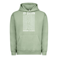 Pigment Oil Green JOY DIVISION - UNKNOWN PLEASURES Urban Hoodie - linhVisuals
