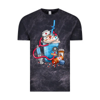 Cloud Black Nurse frappe coffee Vintage Tee - FaDigitalArtStudio